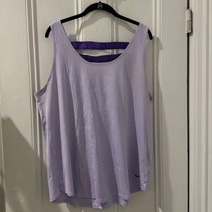 Light Purple Nike Dri-Fit Tank Top with Strap detail